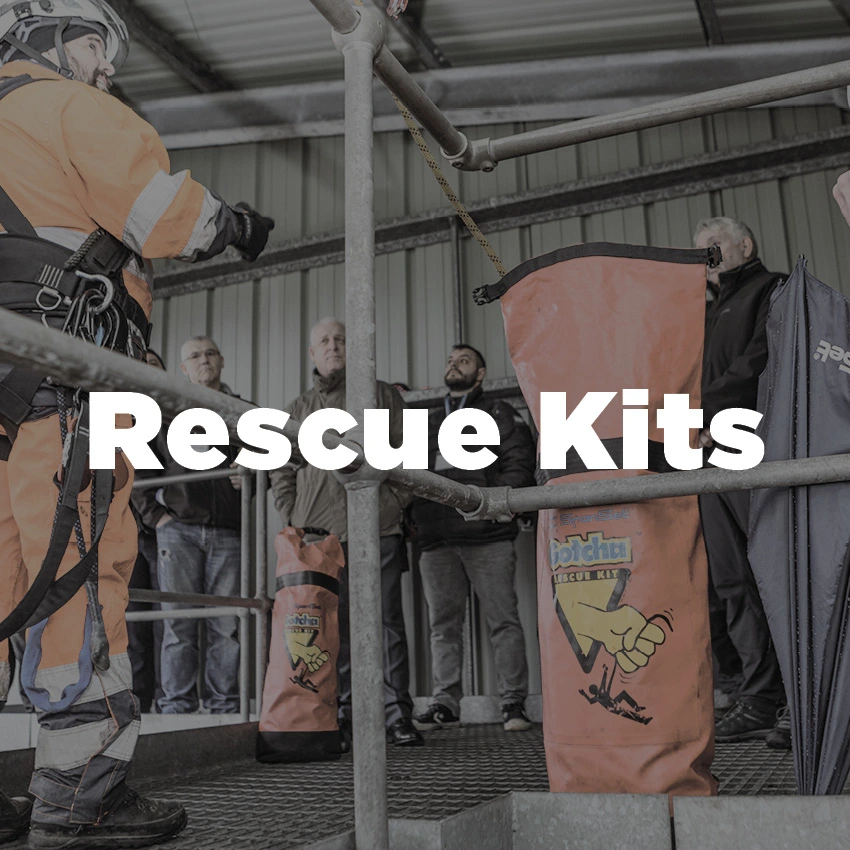 Close up of a Gotcha rescue kit on a HSS Training course